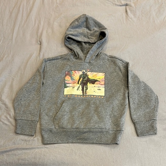 Old Navy Other - Old Navy Gray kids mandalorian Hoodie Sweatshirt size small